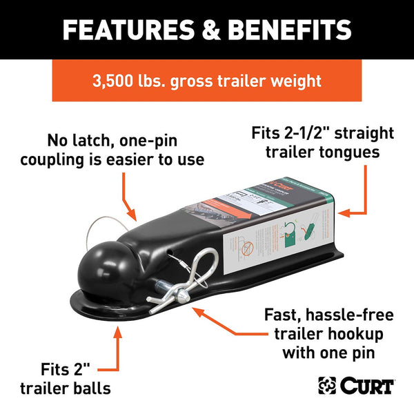 CURT QuickPin Trailer Coupler (MPN: 25471)