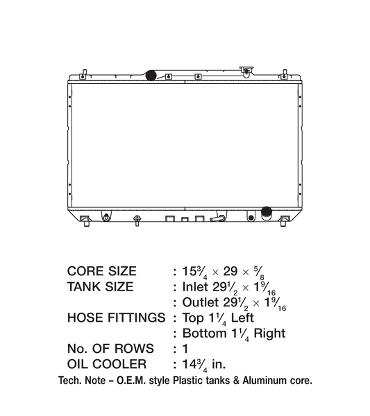 CSF Radiator With Transmission And Engine Oil Cooler (MPN: 2621)