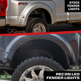 Recon Fender Mount Side Marker Light (MPN: 264136WHBK)