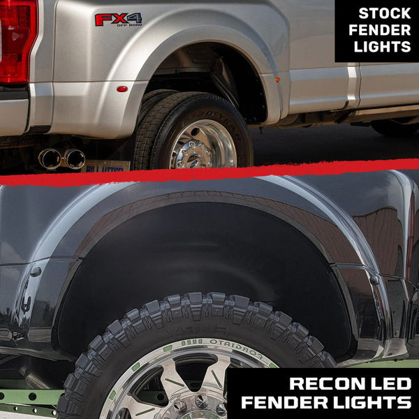 Recon Fender Mount Side Marker Light (MPN: 264136WHBK)