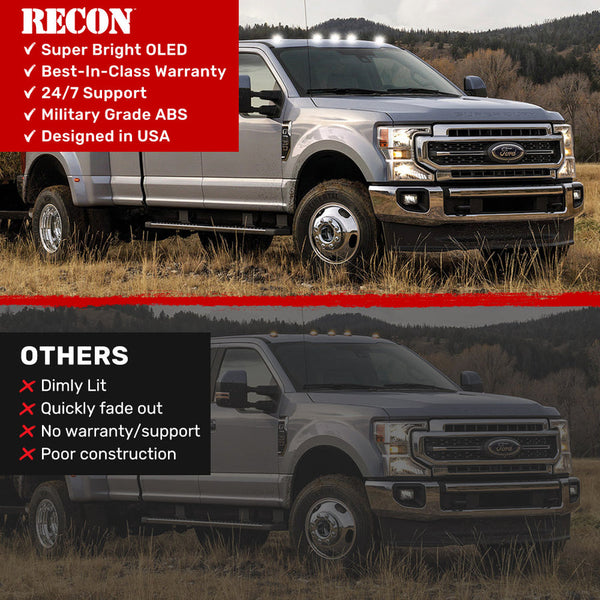 Recon Accessories Roof Marker Light (MPN: 264342CLHPWH)