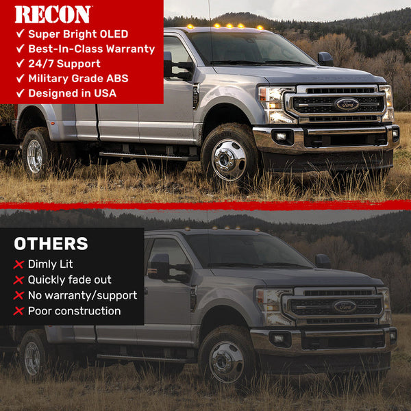 Recon Accessories Roof Marker Light (MPN: 264343BKHPAM)
