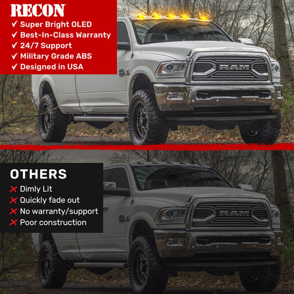 Recon Accessories Roof Marker Light (MPN: 264345CLHPAM)