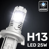 Recon 25 Watt H13 LED Headlight Bulbs (MPN: 264H13LEDHPNB)