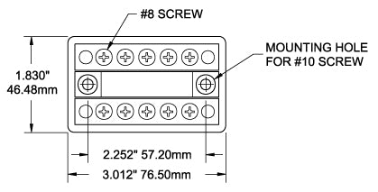 Blue Sea Busbar DualBus 10 Screw Terminal (MPN: 2701-BSS)