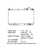 CSF Radiator With Transmission Cooler (MPN: 2800)