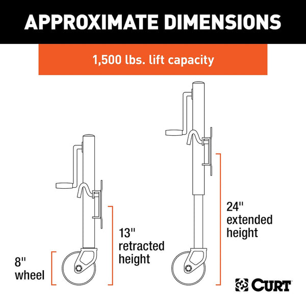 CURT Marine Trailer Tongue Jack (MPN: 28115)