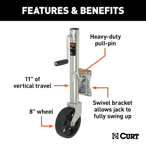 CURT Marine Trailer Tongue Jack (MPN: 28115)