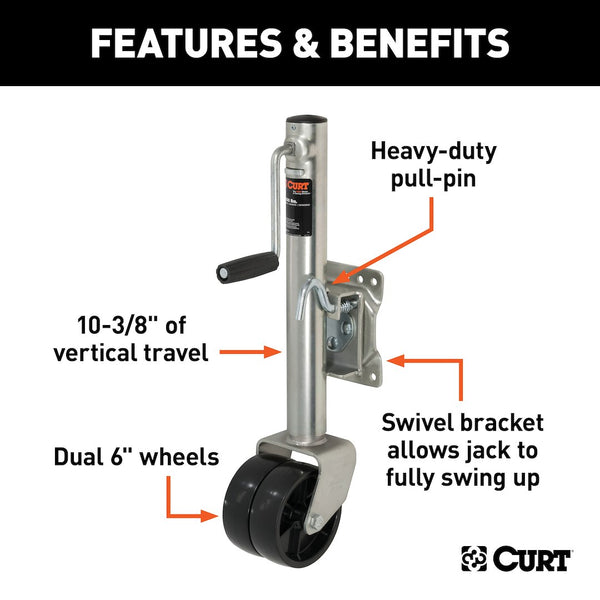 CURT Marine Trailer Tongue Jack (MPN: 28156)