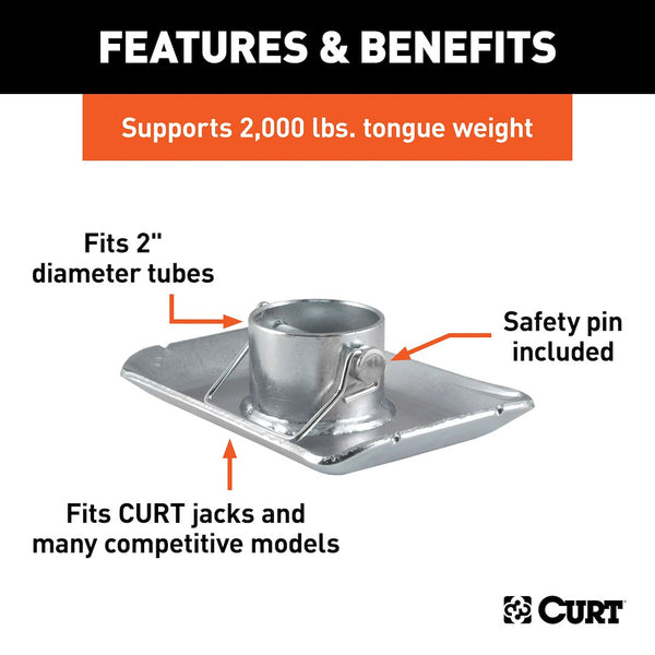 CURT Trailer Tongue Jack Foot Plate (MPN: 28272)