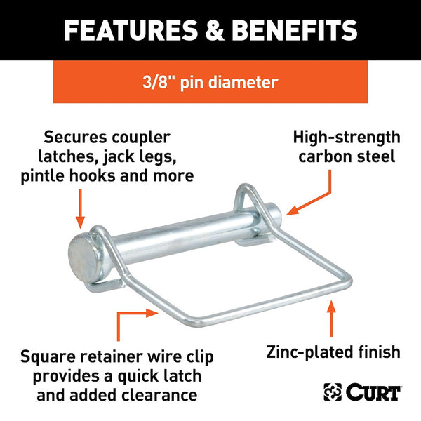 CURT Trailer Coupler Safety Pin Clip (MPN: 28279)