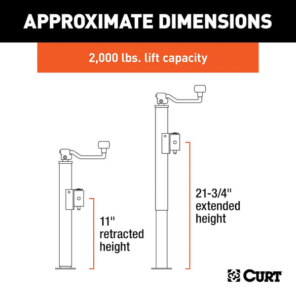 CURT Trailer Tongue Jack (MPN: 28320)