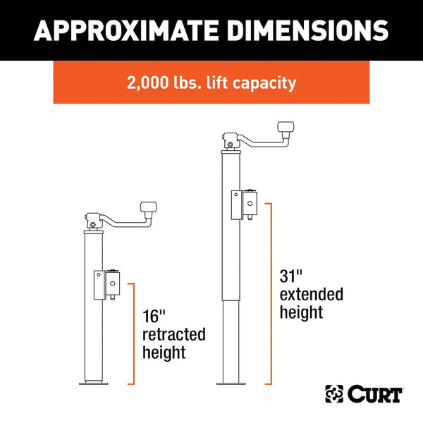 Curt Trailer Tongue Jack (MPN: 28323)