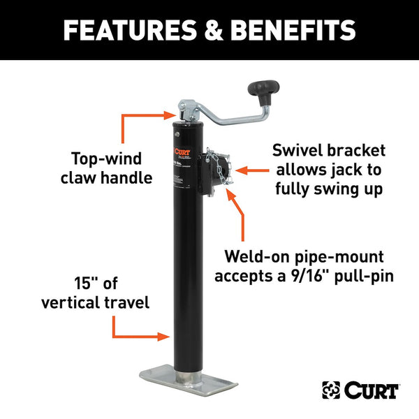 CURT Trailer Tongue Jack (MPN: 28356)