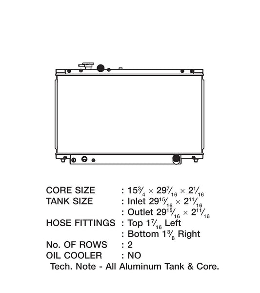 CSF Aluminum Radiator (MPN: 2882)