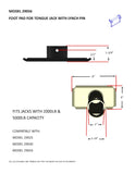 Trailer Tongue Jack Foot Plate (MPN: 29056B)