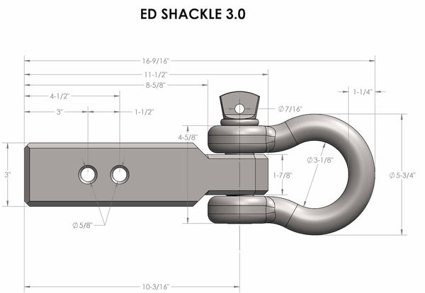 Bulletproof Hitches D-Ring Shackle (MPN: ED30SHACKLE)