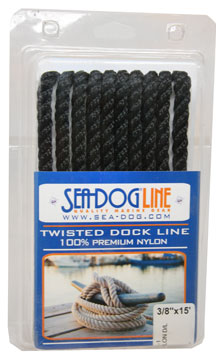 Sea Dog Twisted 3 Strand Dock Line (MPN: 301110010BK-1)