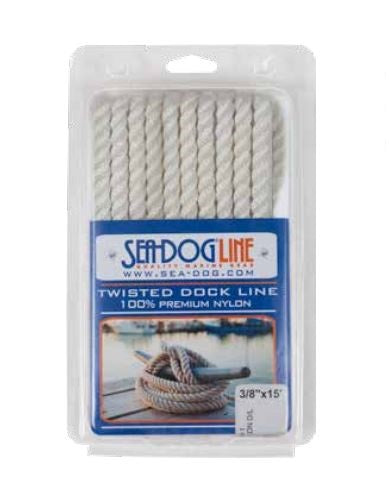 Sea Dog Twisted 3 Strand Dock Line (MPN: 301110020WH-1)