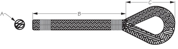 Sea Dog Double Braided Dock Line (MPN: 302110020G/W-1)