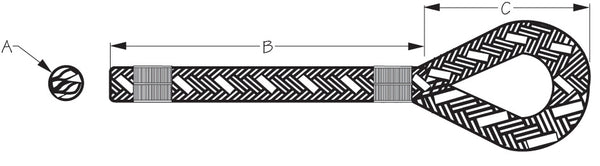 Sea Dog Double Braided Dock Line (MPN: 302112010G/WT-1)