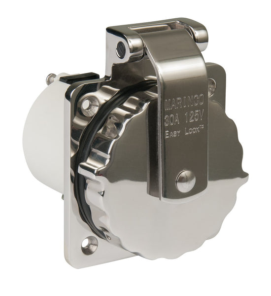 ParkPower Stainless Steel Power Inlet Port (MPN: 303SSEL-BRV)