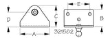 Sea-Dog Boat Hatch Lift Support Mounting Bracket (MPN: 321582-1)