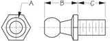 Sea-Dog Corporation Multi Purpose Lift Support Ball Stud (MPN: 321586)