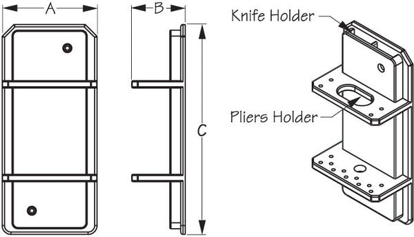 Sea-Dog Fishing Tool Holder (MPN: 325925-1)