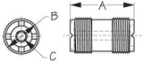 Sea Dog Double Female UHF Cable Connector (MPN: 329950-1)