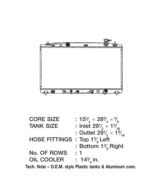 CSF Radiator With Transmission Cooler (MPN: 3312)