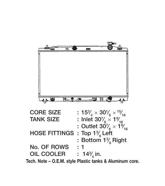 CSF Radiator With Transmission Cooler (MPN: 3313)