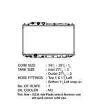 CSF Radiator With Transmission Cooler (MPN: 3362)