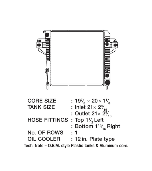 CSF Radiator With Transmission And Engine Oil Cooler (MPN: 3363)