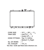 CSF Radiator With Transmission Cooler (MPN: 3375)