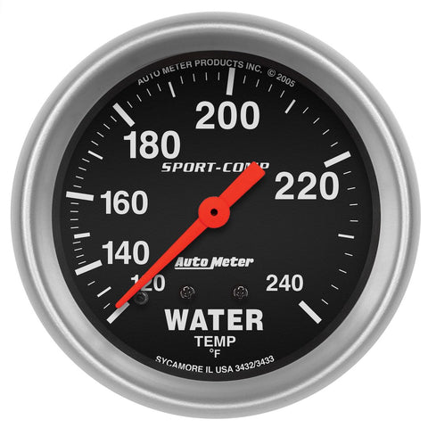 AutoMeter Water Temperature Gauge (MPN: 3432)