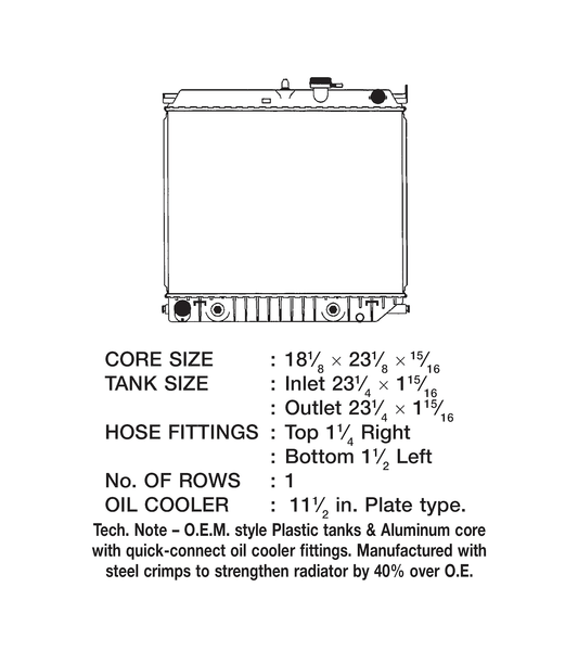CSF Radiator With Transmission Cooler (MPN: 3471)