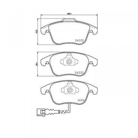 Hella Low-Metallic Brake Pad Set (MPN: 355014031)