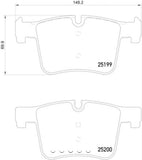 Hella Low-Metallic Brake Pad Set (MPN: 355015781)