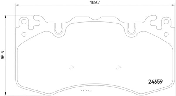 Hella Low-Metallic Brake Pad Set (MPN: 355016151)