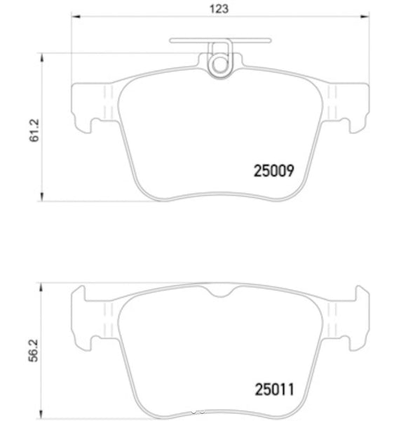 Hella Low-Metallic Brake Pad Set (MPN: 355020261)