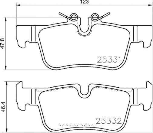 Hella Low-Metallic Brake Pad Set (MPN: 355021681)