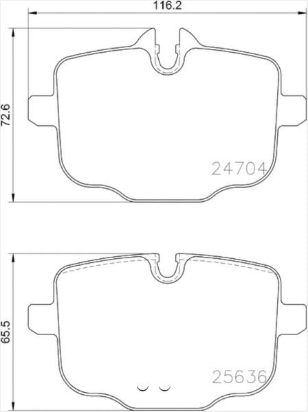 Hella Low-Metallic Brake Pads (MPN: 355024921)