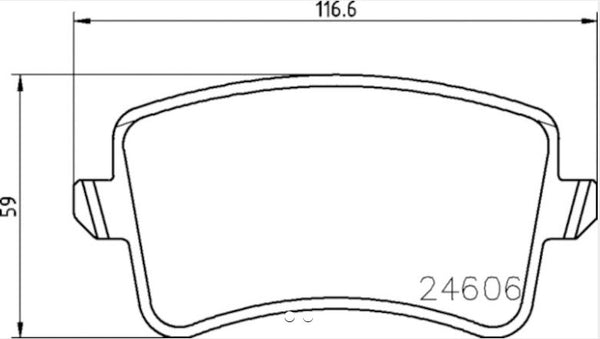 Hella Low-Metallic Brake Pads (MPN: 355025381)