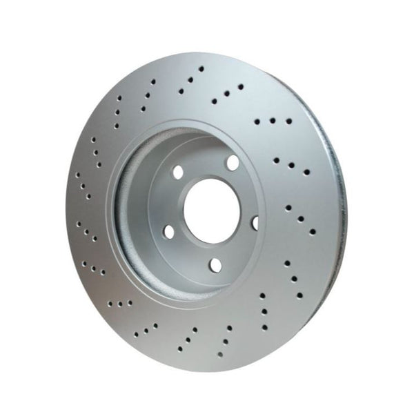 HELLA Vented Cross Drilled Brake Rotor (MPN: 355114392)
