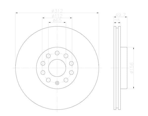 HELLA Brake Rotor (MPN: 355122592)