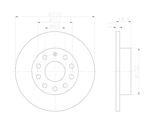 HELLA Brake Rotor (MPN: 355122622)