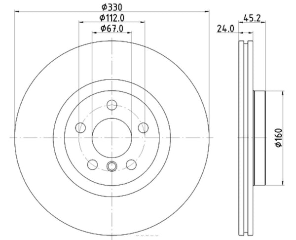 Hella Brake Rotor (MPN: 355122641)