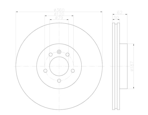 HELLA Brake Rotor (MPN: 355122922)