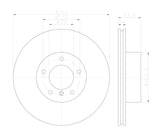 HELLA Vented Brake Rotor (MPN: 355123002)